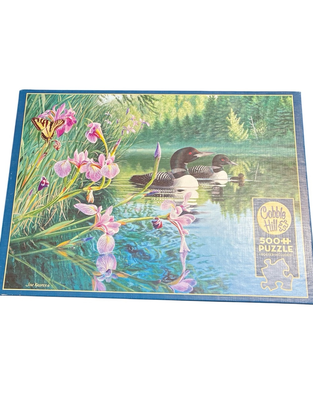 Cobble Hill Iris Cove Loons 500 Piece Jigsaw Puzzle Complete